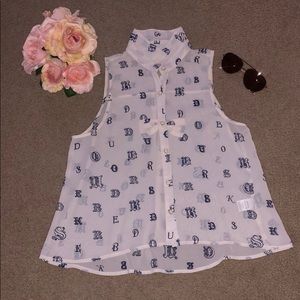 🌸KEDS: Cream Button Down Collared Top